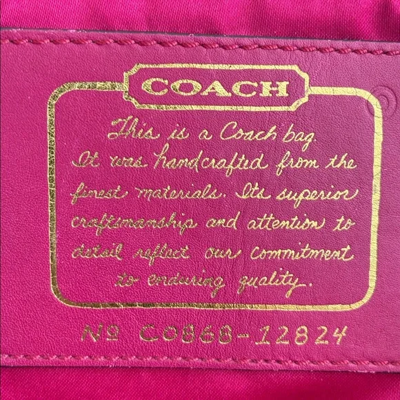 Coach Signature Hobo Bag, Crossbody Purse  Shoulder Bag. Like new. - Picture 5 of 6